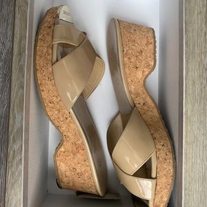 Jimmy Choo Panna Cork Platform Sandal Nude